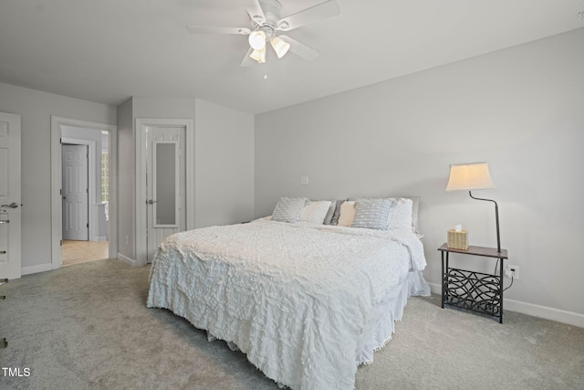 2925 Dargan Hills Dr, Wake Forest, NC 27587 - carpeted bedroom with baseboards and ceiling fan