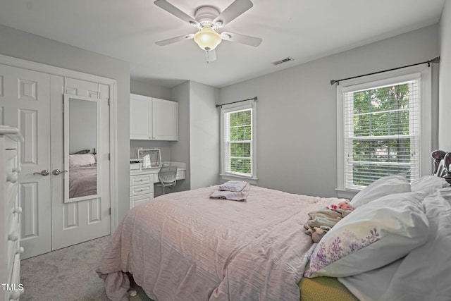 2925 Dargan Hills Dr, Wake Forest, NC 27587 - bedroom with carpet flooring and a ceiling fan