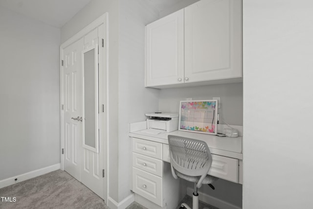 2925 Dargan Hills Dr, Wake Forest, NC 27587 - carpeted office featuring baseboards and built in desk