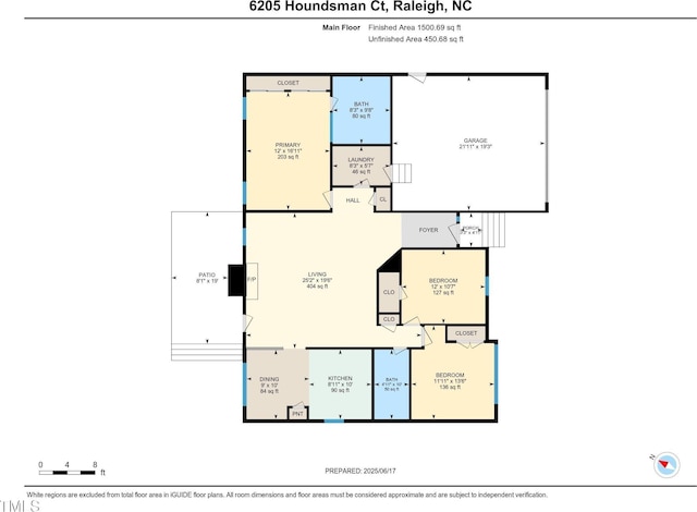 6205 Houndsman Ct, Raleigh, NC 27616 - view of room layout