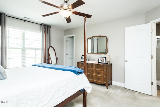 514 Alamanni Ct, Graham, NC 27253 - bedroom with light colored carpet and ceiling fan