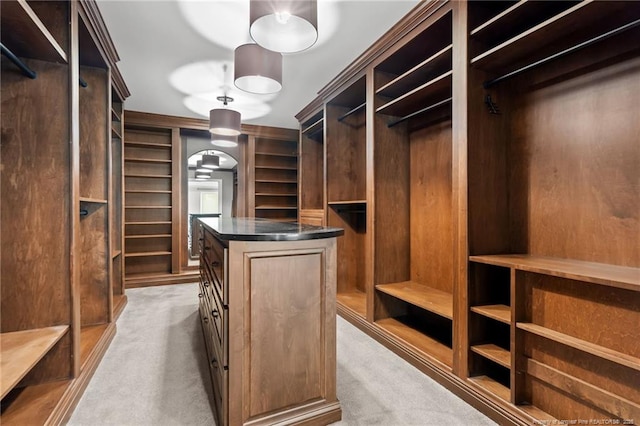 4304 Ferncreek Dr, Fayetteville, NC 28314 - spacious closet featuring light carpet and arched walkways