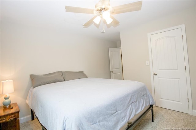 435 Lancaster Dr, Vass, NC 28394 - bedroom with light carpet and ceiling fan