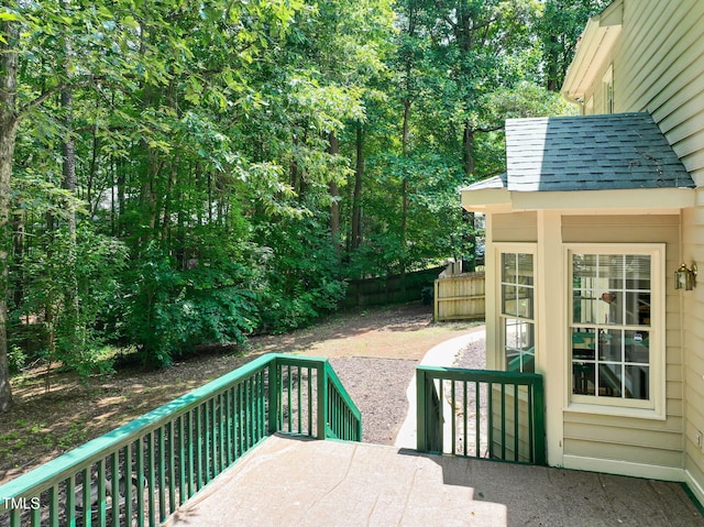 2401 Worthing Ct, Wake Forest, NC 27587 - wooden terrace with an outbuilding