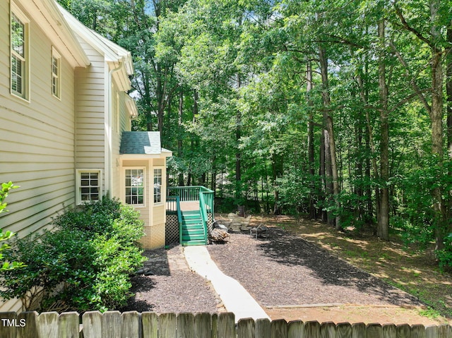2401 Worthing Ct, Wake Forest, NC 27587 - view of yard featuring a deck