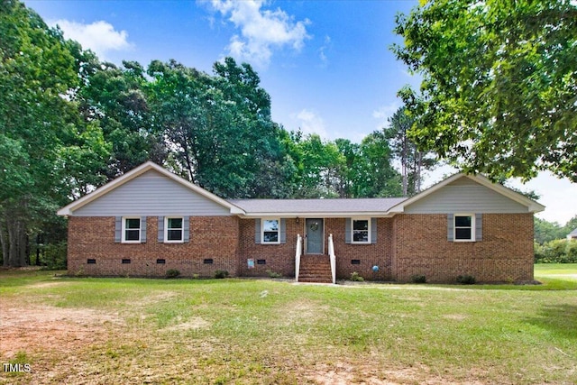 2001 Missy Ln, Clayton, NC 27520 - single story home with crawl space, a front yard, and brick siding