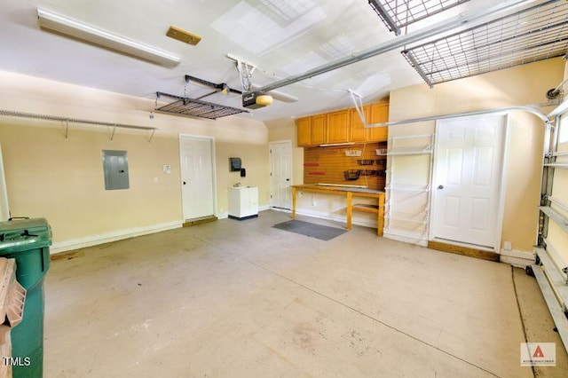 332 Bridgegate Dr, Cary, NC 27519 - garage featuring electric panel and a garage door opener