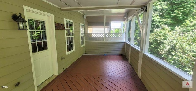332 Bridgegate Dr, Cary, NC 27519 - unfurnished sunroom featuring wood walls
