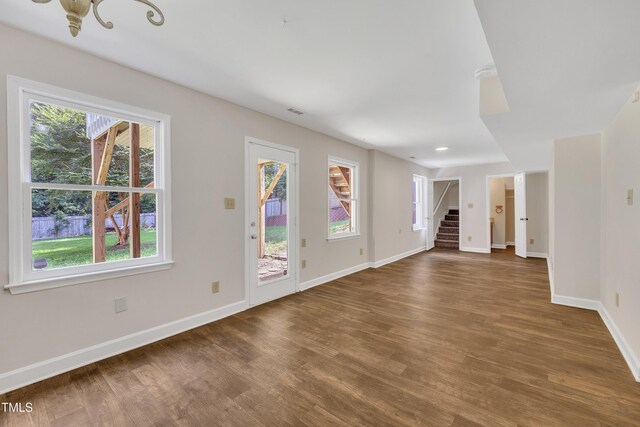 4309 Birmingham Way, Raleigh, NC 27604 - entrance foyer with stairway and wood finished floors