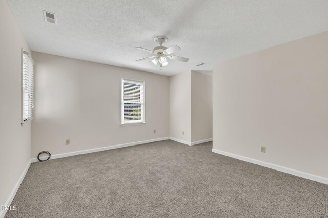 4309 Birmingham Way, Raleigh, NC 27604 - carpeted empty room featuring ceiling fan and a textured ceiling