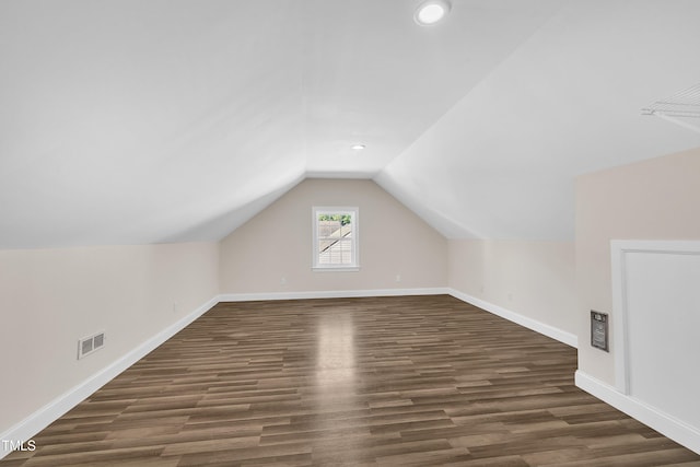 4309 Birmingham Way, Raleigh, NC 27604 - bonus room featuring dark wood finished floors, vaulted ceiling, and recessed lighting