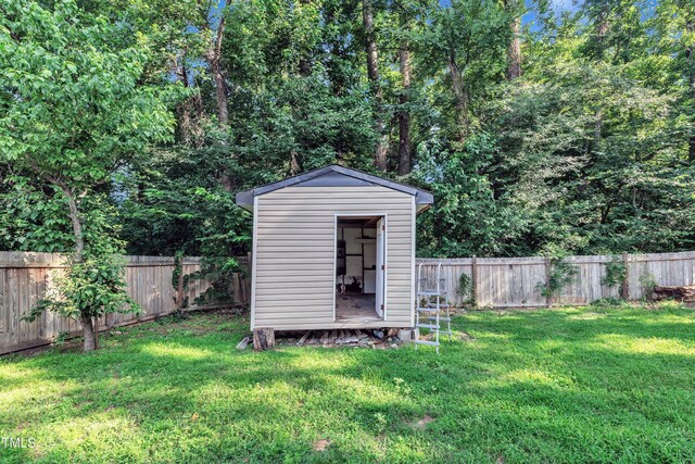 4309 Birmingham Way, Raleigh, NC 27604 - view of shed with a fenced backyard