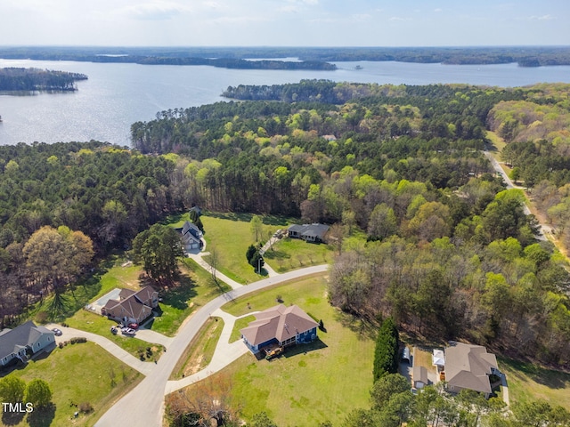 169 Skippers Lndg, Manson, NC 27553 - aerial view of property and surrounding area with a large body of water and a heavily wooded area