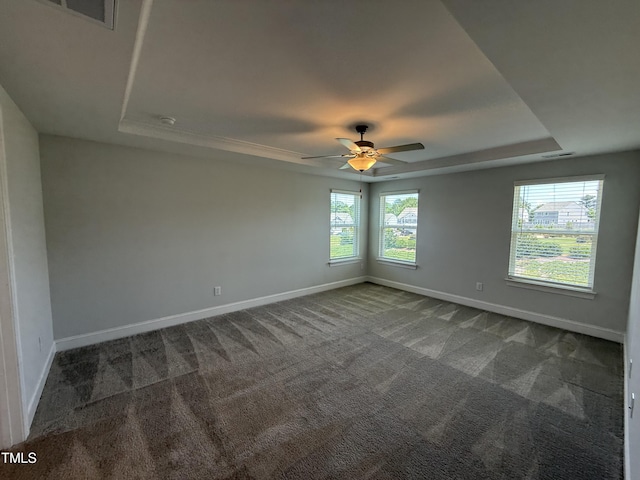 14 Gallop Rein Cir, Benson, NC 27504 - carpeted empty room featuring a raised ceiling and ceiling fan