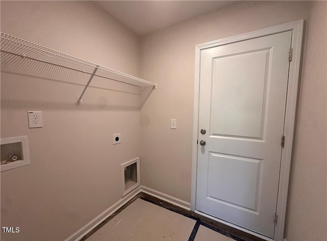 112 Dalton Dr, Lumber Bridge, NC 28357 - laundry area featuring electric dryer hookup and washer hookup