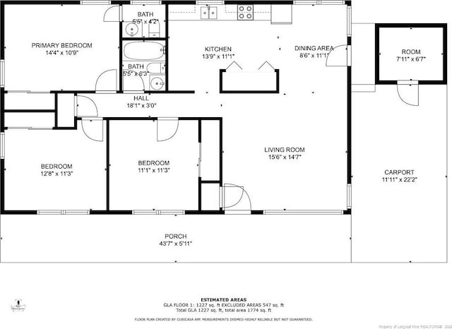 3513 Greenwood Dr, Fayetteville, NC 28311 - view of room layout