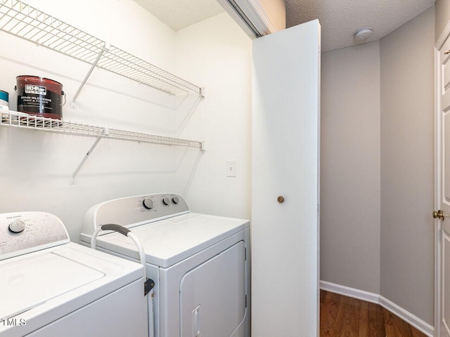 23 Joci Ct, Durham, NC 27704 - laundry room featuring separate washer and dryer and dark wood-style flooring