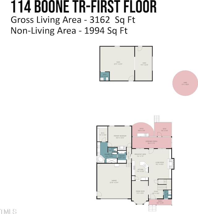 114 Boone Trl, Garner, NC 27529 - view of room layout