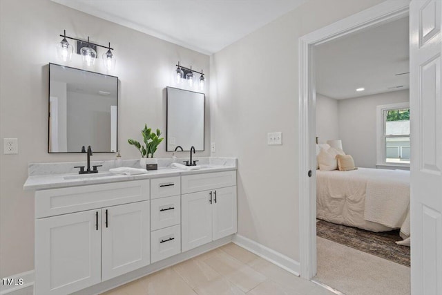 4006 New Yarmouth Way, Apex, NC 27502 - bathroom with double vanity and ensuite bath