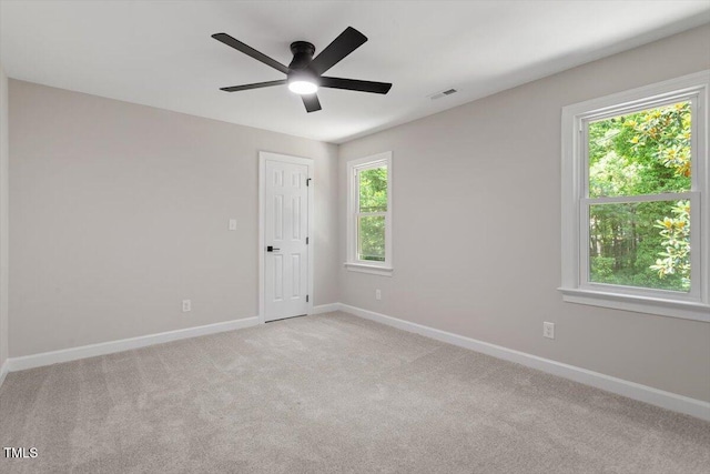4006 New Yarmouth Way, Apex, NC 27502 - empty room with light colored carpet and ceiling fan