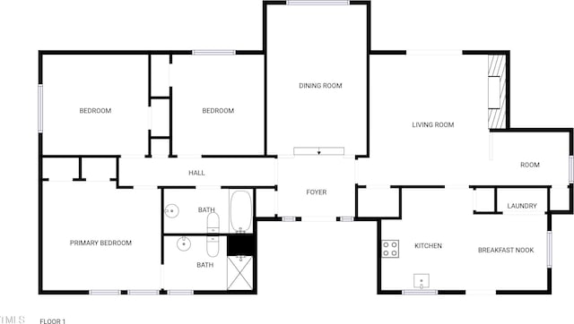 3721 Suffolk St, Durham, NC 27707 - view of property floor plan