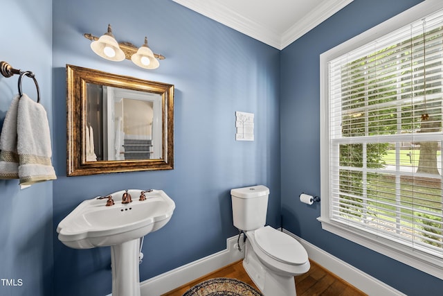 2027 River Grove Ln, Knightdale, NC 27545 - bathroom featuring wood finished floors and ornamental molding