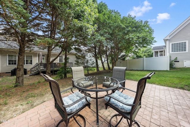 2027 River Grove Ln, Knightdale, NC 27545 - view of patio featuring outdoor dining area