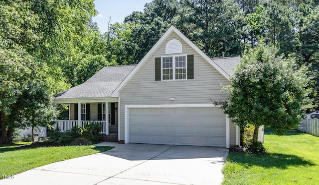 112 Avent Pines Ln, Holly Springs, NC 27540 - traditional home with a porch, concrete driveway, and a shingled roof