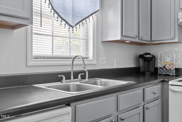 4505 Woodlawn Dr, Raleigh, NC 27616 - kitchen featuring dishwashing machine, dark countertops, and electric range
