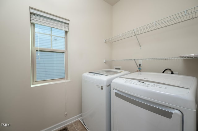 2007 October Dr, Durham, NC 27703 - laundry room with separate washer and dryer and baseboards