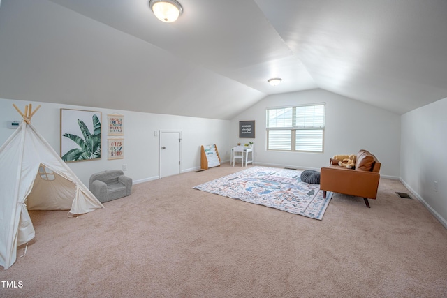 2007 October Dr, Durham, NC 27703 - sitting room featuring carpet and vaulted ceiling