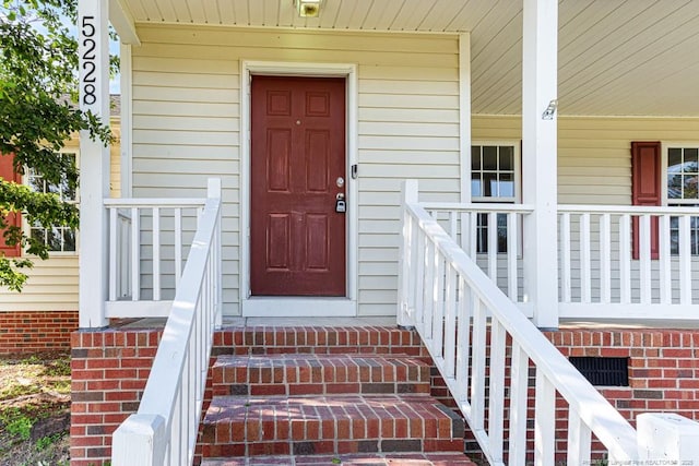 5228 Wallbrook Dr, Fayetteville, NC 28306 - doorway to property featuring a porch