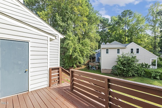 212 Cross Keys Ct, Cary, NC 27511 - deck with view of wooded area