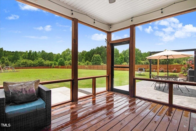 282 Brodie Rose Landing Way, Smithfield, NC 27577 - sunroom / solarium featuring track lighting