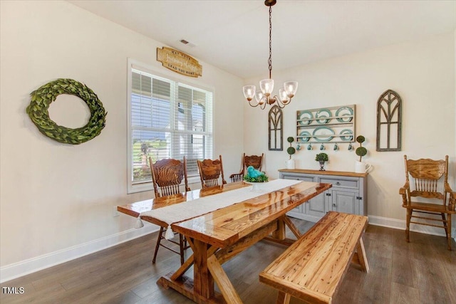 282 Brodie Rose Landing Way, Smithfield, NC 27577 - dining space with dark wood-style flooring and a chandelier