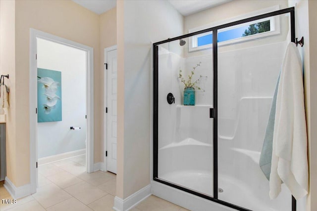 282 Brodie Rose Landing Way, Smithfield, NC 27577 - full bath with a stall shower and tile patterned floors