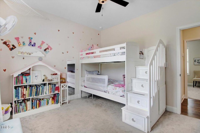 282 Brodie Rose Landing Way, Smithfield, NC 27577 - carpeted bedroom with a ceiling fan and baseboards