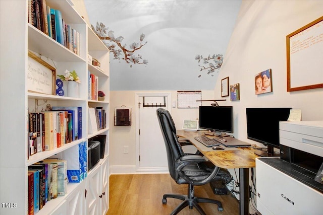 282 Brodie Rose Landing Way, Smithfield, NC 27577 - office space with light wood-style flooring and lofted ceiling