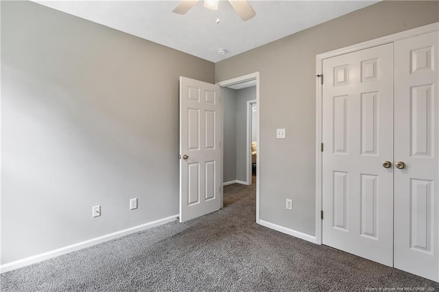 69 Ribbon Oak Ct, Sanford, NC 27332 - unfurnished bedroom featuring carpet, a ceiling fan, and a closet