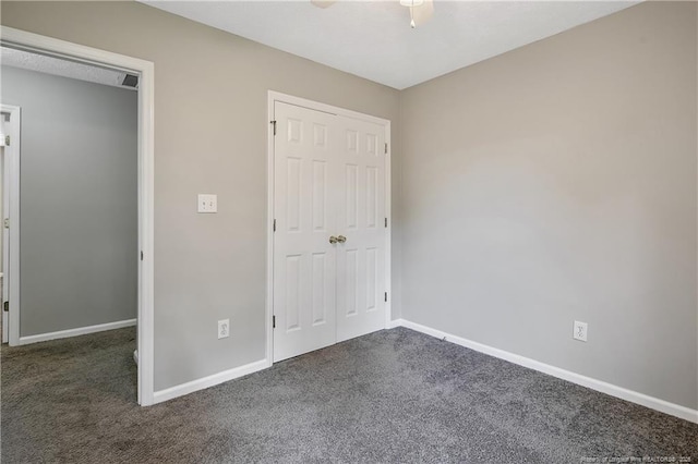 69 Ribbon Oak Ct, Sanford, NC 27332 - unfurnished bedroom with carpet floors, a closet, and ceiling fan