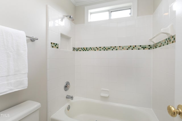 500 Walcott Way, Cary, NC 27519 - bathroom with washtub / shower combination and crown molding