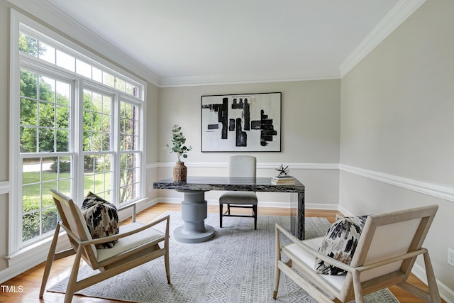 500 Walcott Way, Cary, NC 27519 - office space with plenty of natural light, crown molding, and wood finished floors