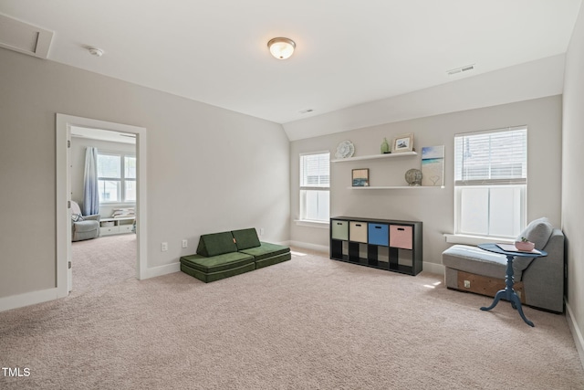 1006 Whistler St, Durham, NC 27713 - living area featuring carpet flooring and healthy amount of natural light