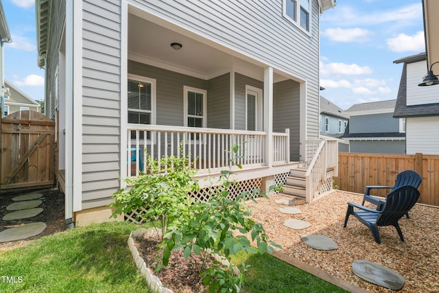 1006 Whistler St, Durham, NC 27713 - view of yard with a porch and a gate