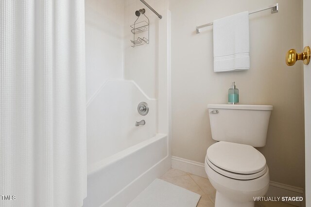 1016 Pasture View Ln, Raleigh, NC 27603 - full bathroom featuring shower / tub combo with curtain and tile patterned floors