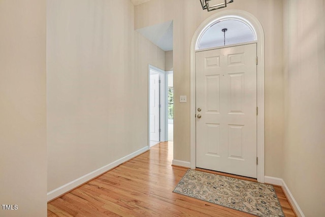 125 Chimney Rise Dr, Cary, NC 27511 - foyer with light wood-style flooring and baseboards