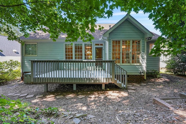 125 Chimney Rise Dr, Cary, NC 27511 - rear view of property featuring a deck and roof with shingles