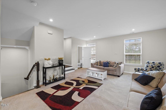 333 Amber Acorn Ave, Raleigh, NC 27603 - carpeted living room with recessed lighting