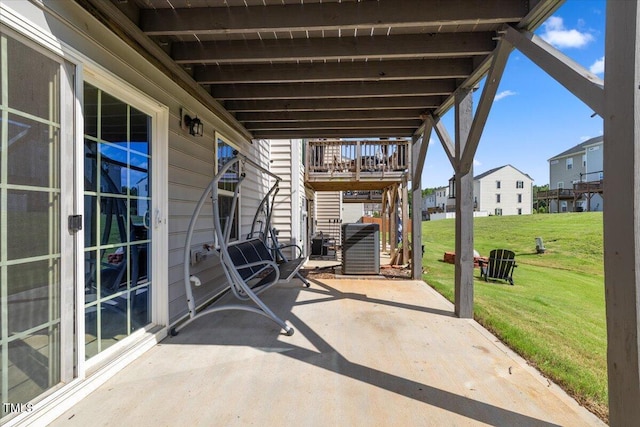 333 Amber Acorn Ave, Raleigh, NC 27603 - view of patio / terrace featuring stairway