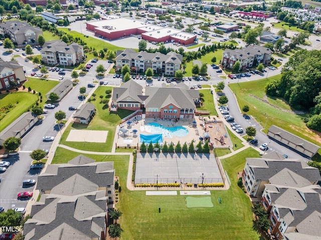 333 Amber Acorn Ave, Raleigh, NC 27603 - aerial view of residential area featuring a pool